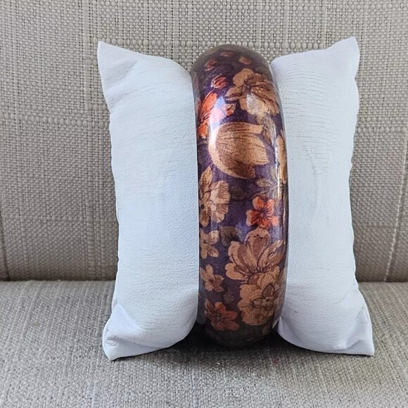 Fashion Wrist Band Cuff Band Bangle Style Bracelet Purple Tone Wrist Jewelry - Picture 4 of 10